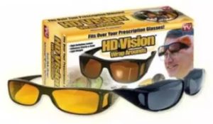 HD Vision Anti Glare Night View Driving Glasses Wrap Around Sunglasses Set of 2