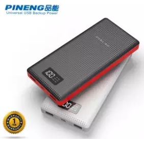 Pineng PN-969 20000mAh Lithium Polymer with Intelligent Identification System Powerbank (Black_Red)