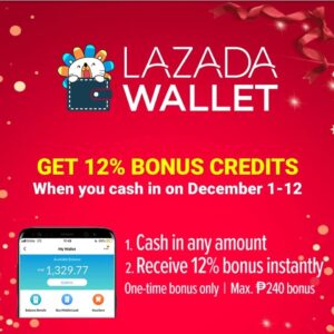 Lazada Wallet 12% Bonus