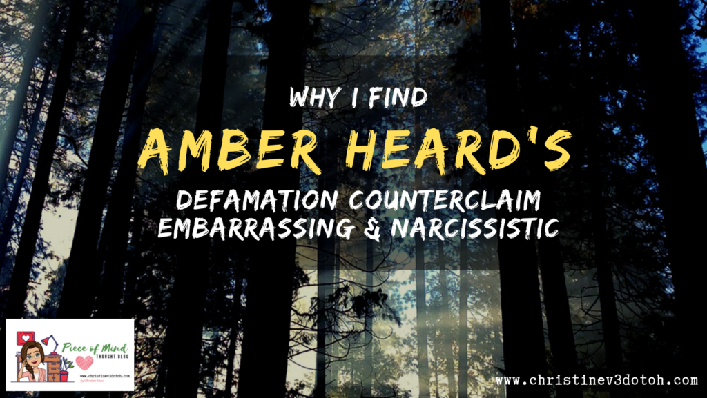 Why I Find Amber Heard's Defamation Counterclaim Embarrassing and Narcissistic