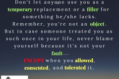 You Are Not a Replacement or Filler