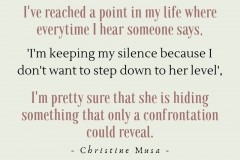 68. Because She Doesn't Want to Get Exposed