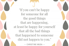 If you can't be happy...