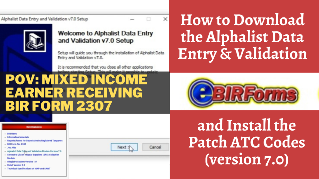 How to Download & Install BIR Alphalist Data Entry & Validation Module (with patchATC codes)