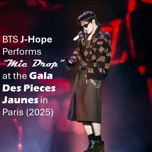 J-Hope Performs Mic Drop at the Gala Des Pieces Jaunes (2025)